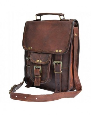 Genuine distressed leather shoulder messenger