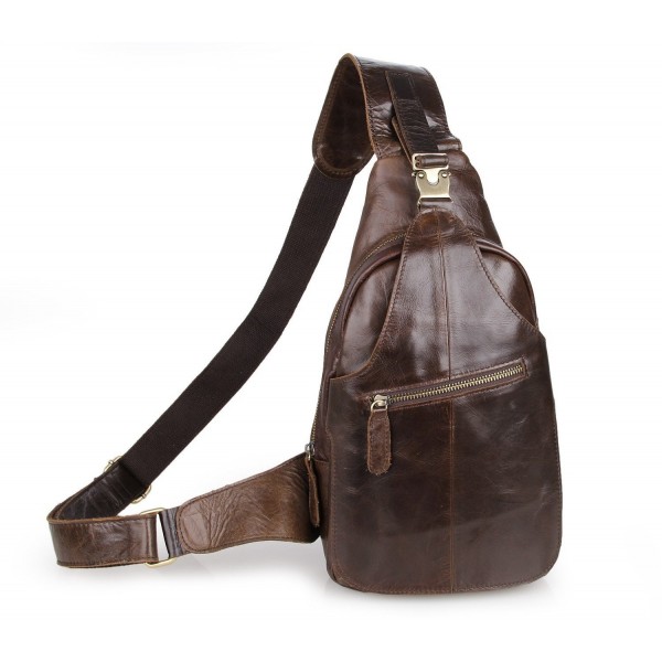 Leather Crossbody Shoulder Messenger Backpack