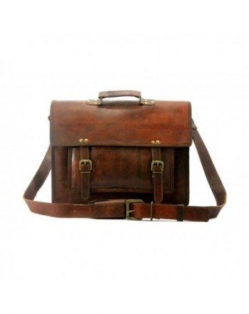 Leather Messenger Genuine Briefcase Satchel