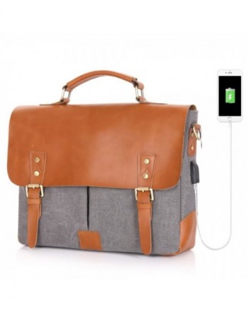 Messenger Charging Vintage Briefcase Crossbody