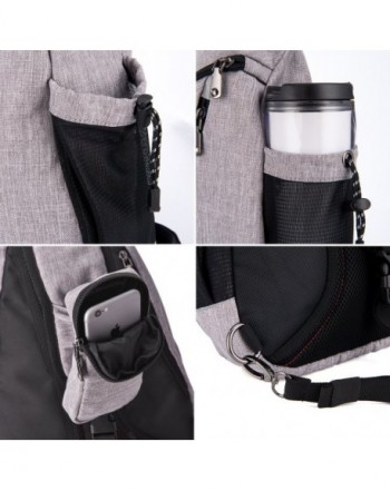 Sling Bag Canvas Travel Small Backpack Crossbody Shoulder Bag for Men & Women - C8186N4MKN8