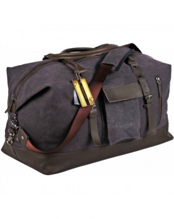 Leather Weekender Shoulder GreenCoast Charcoal