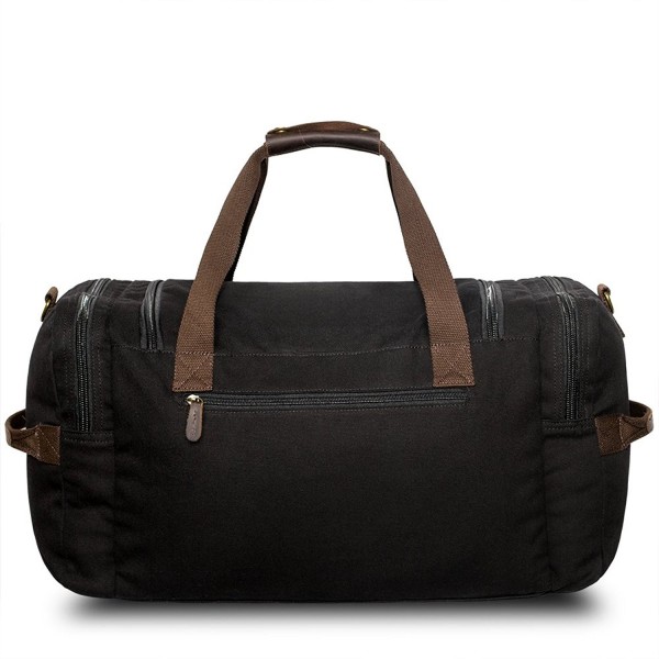 Leather Canvas Duffle Bag Weekender Overnight Travel Duffel Gym Bag ...