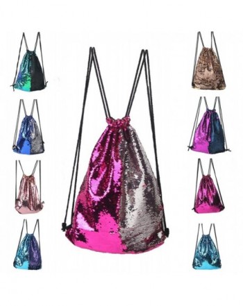 Backpack Drawstring Glittering Shoulder Reversible