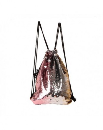 Reversible twinkling Backpack Drawstring Packsack