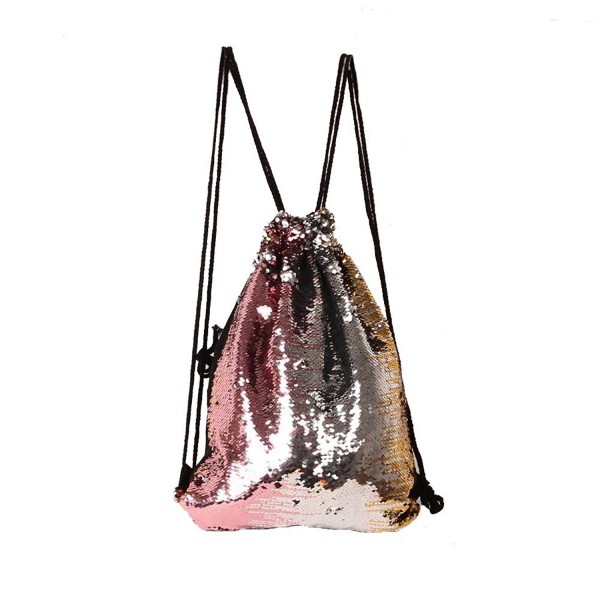 Reversible twinkling Backpack Drawstring Packsack