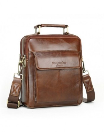 Leather Crossbody Shoulder Messenger Briefcase