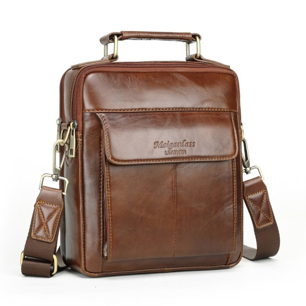 Leather Crossbody Shoulder Messenger Briefcase