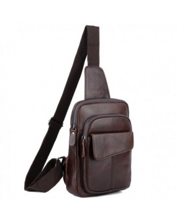 YALUXE Genuine Leather Shoulder Backpack