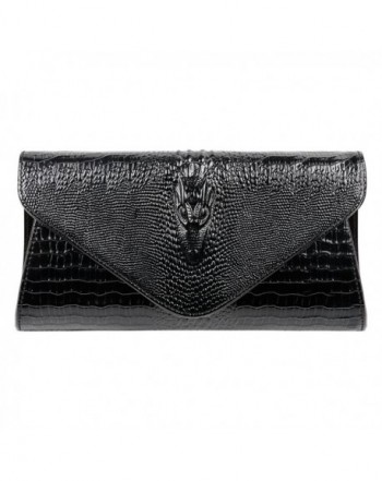 Bidear Genuine Crocodile Envelope Clutches