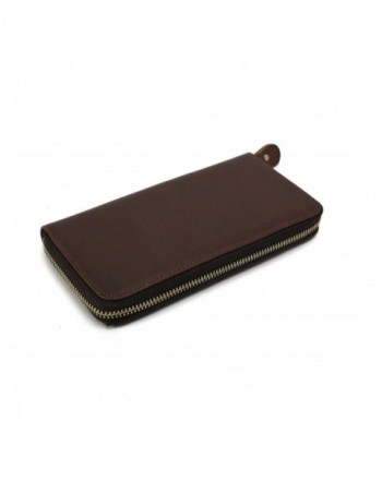 ROCKCOW Genuine Leather Around Wallet