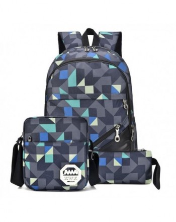 Resistant Polyester Backpack Messenger Geometric