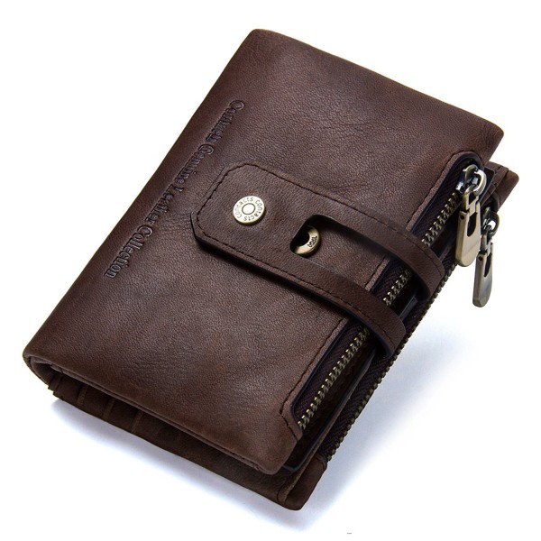 Contacts Genuine Leather Bifold Double