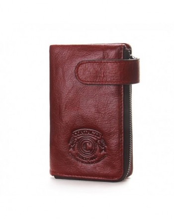 Contacts Genuine Leather Zipper Pocket