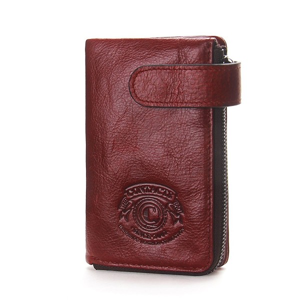 Contacts Genuine Leather Zipper Pocket