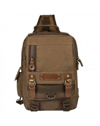 Vbiger Canvas Backpack Travelling Coffee