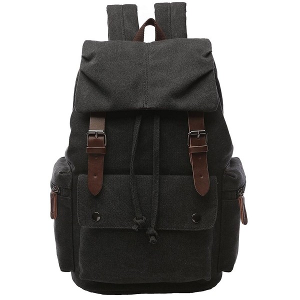 Vintage Canvas Backpack for School Casual Rucksack Travel Bag for Men ...