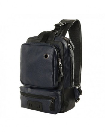 ThinkMax Leather Pockets Shoulder Backpack