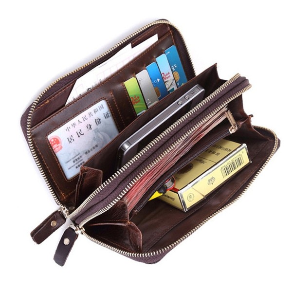 Daiwenwo Leather Clutch Wallets Capacity