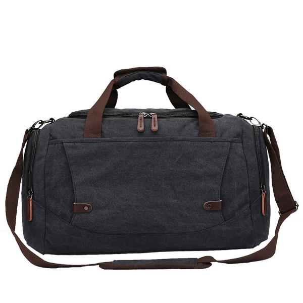 Men's Overnight Bag Canvas Weekend Travel Duffel Bag Carry-on Bag ...