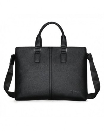 Leather Briefcase Shoulder Messenger Business