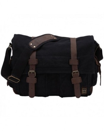 Berchirly Leather Messenger Shoulder Laptop Back