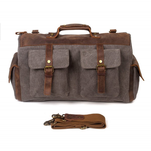 Overnight Luggage Weekender Bag Genuine Leather Messenger Satchel ...