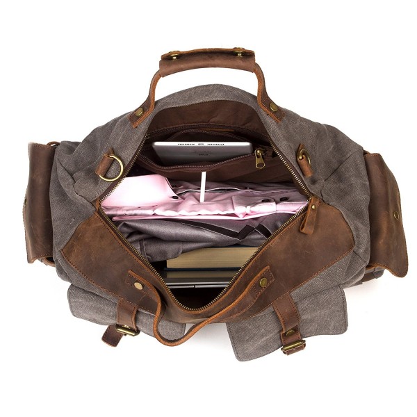 Overnight Luggage Weekender Bag Genuine Leather Messenger Satchel ...