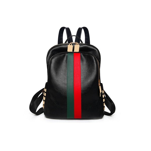 Alovhad fashion leather backpack Red Green