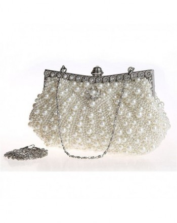 Kingluck Diamond Occasion Handbags off white