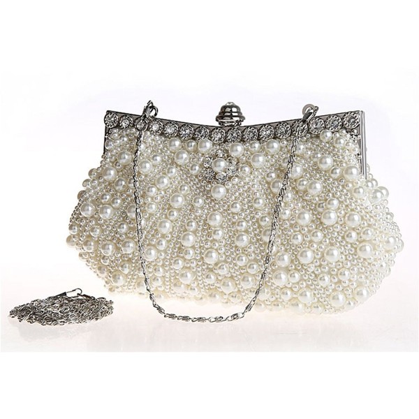 Kingluck Diamond Occasion Handbags off white