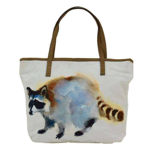 canvas bagcottncurls Womens Natural Raccoon