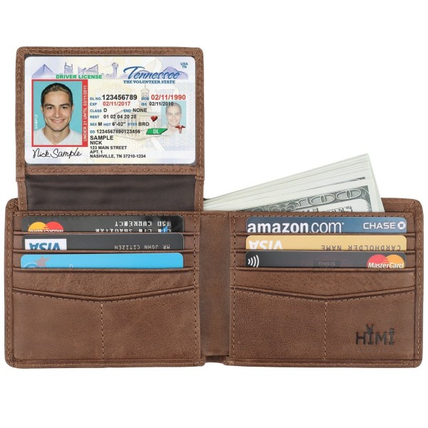 Wallet Men Genuine Leather Blocking Stylish