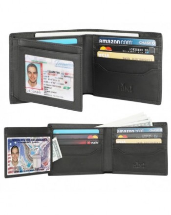 Wallets Men Blocking Trifold Genuine