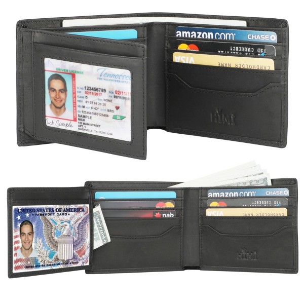 Wallets Men Blocking Trifold Genuine