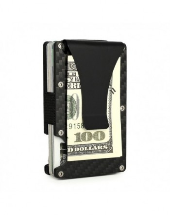 Minimalist Aluminum Wallet Pocket fiber black