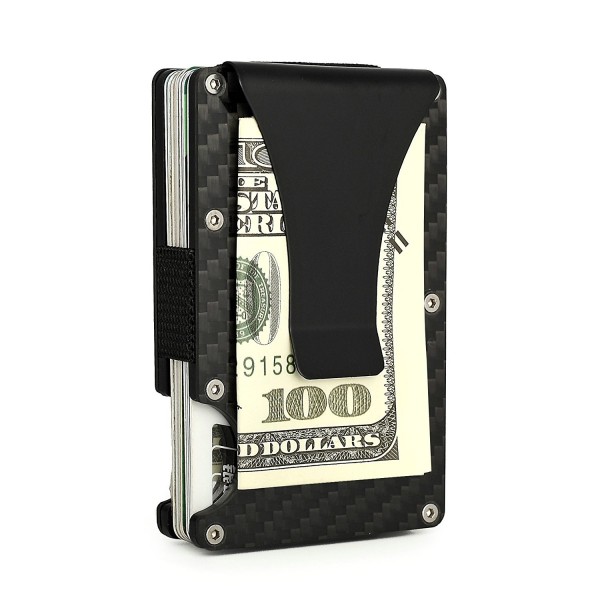 Minimalist Aluminum Wallet Pocket fiber black