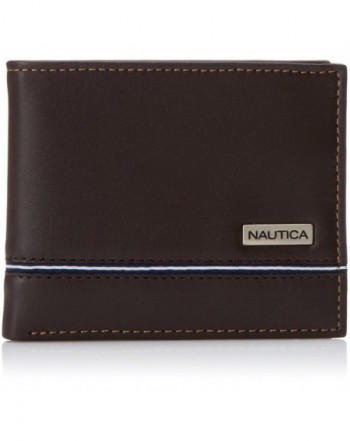 Nautica Multi Card Passcase Wallet Brown