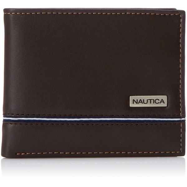 Nautica Multi Card Passcase Wallet Brown