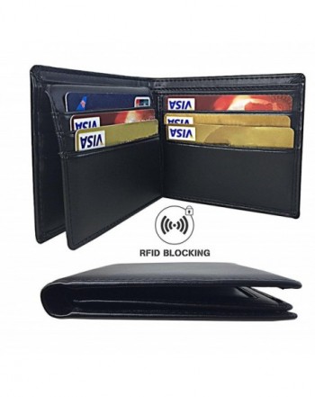 Aonal Blocking Leather Bifold Wallet