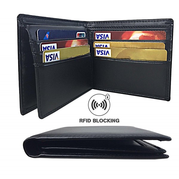 Aonal Blocking Leather Bifold Wallet