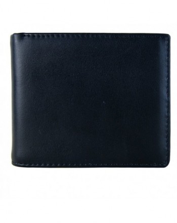 RFID Blocking Leather Bifold Wallet for Men - Black - CJ120UYY1S9