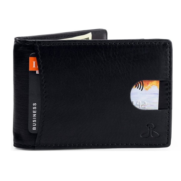 RFID Leather Wallets Men Bifold