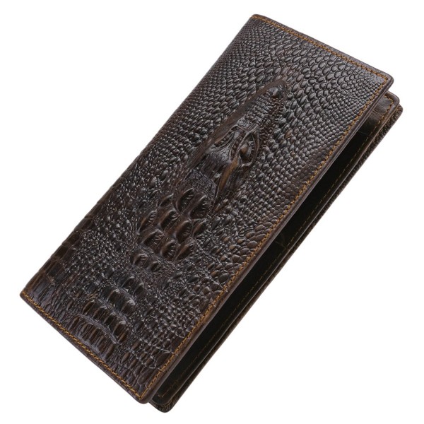 Itslife Cowhide Alligator Embossing Gator Long