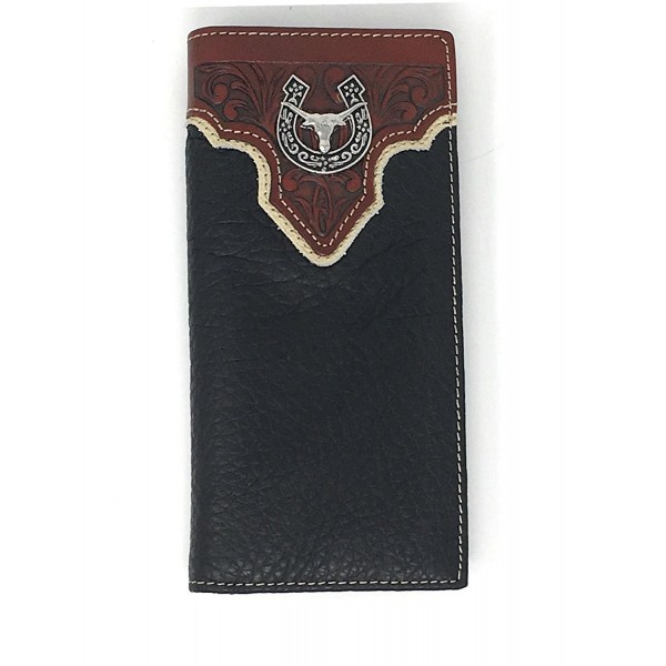 Premium Genuine Leather Longhorn Checkbook