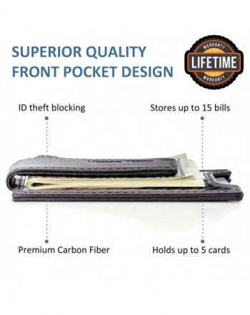 Secure Slim Carbon Fiber Money Clip Wallet RFID EDC Card Holder by ...