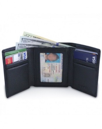 TriFold Wallet WIndow Capacity Leather