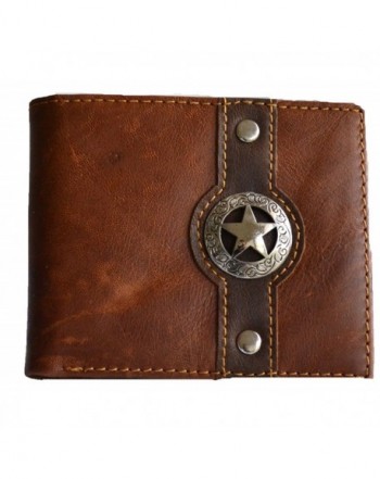 western concho bi fold hipster leather