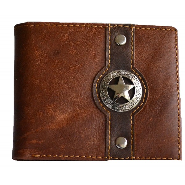 western concho bi fold hipster leather