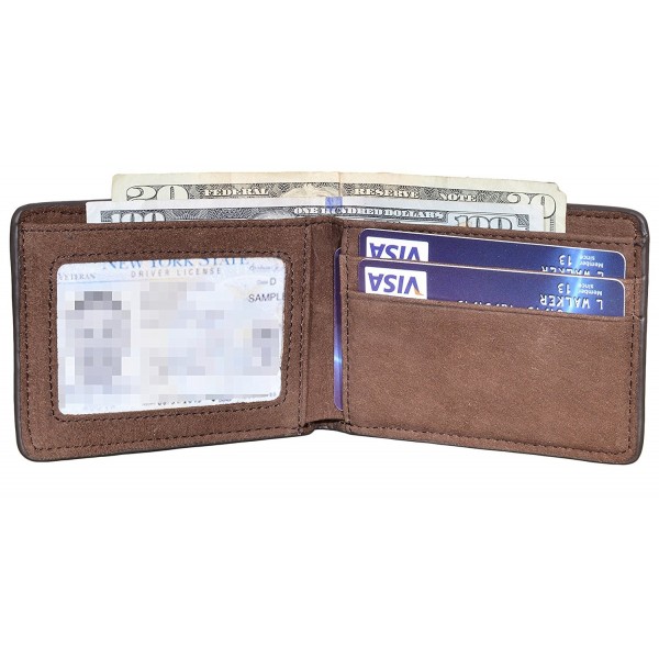 Easyoulife Bifold Wallets Leather Blocking